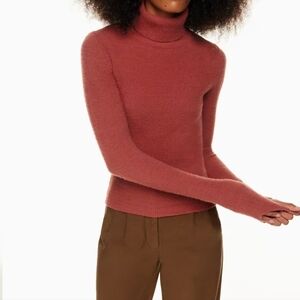 Wilfred Free Maxwell Hush Knit Turtleneck size Large Cinder Pink